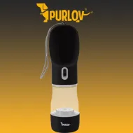 Láhev pro psy 2v1 300 ml černá Purlov 21033