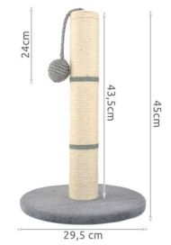 Škrabadlo sloupek s hračkou šedá 45cm Malatec 7932