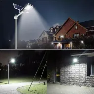 Solární pouliční lampa 600 LED + držák panelu a dálkové premium ip66 1000w