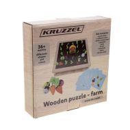 Dřevěné puzzle - Kruzzel farma 22755