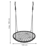 Houpací kruh 100 cm černý Malatec 23513