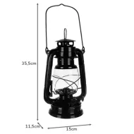 Petrolejová lampa 24 cm černá ISO 20683