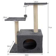 Škrabadlo pro kočky 71 cm šedá Purlov 21712