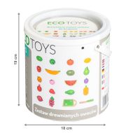 Dřevěné ovoce na řezání, 20 kusů ECOTOYS