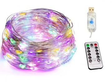 USB Světelný řetěz 200LED RGB 20 metrů +…